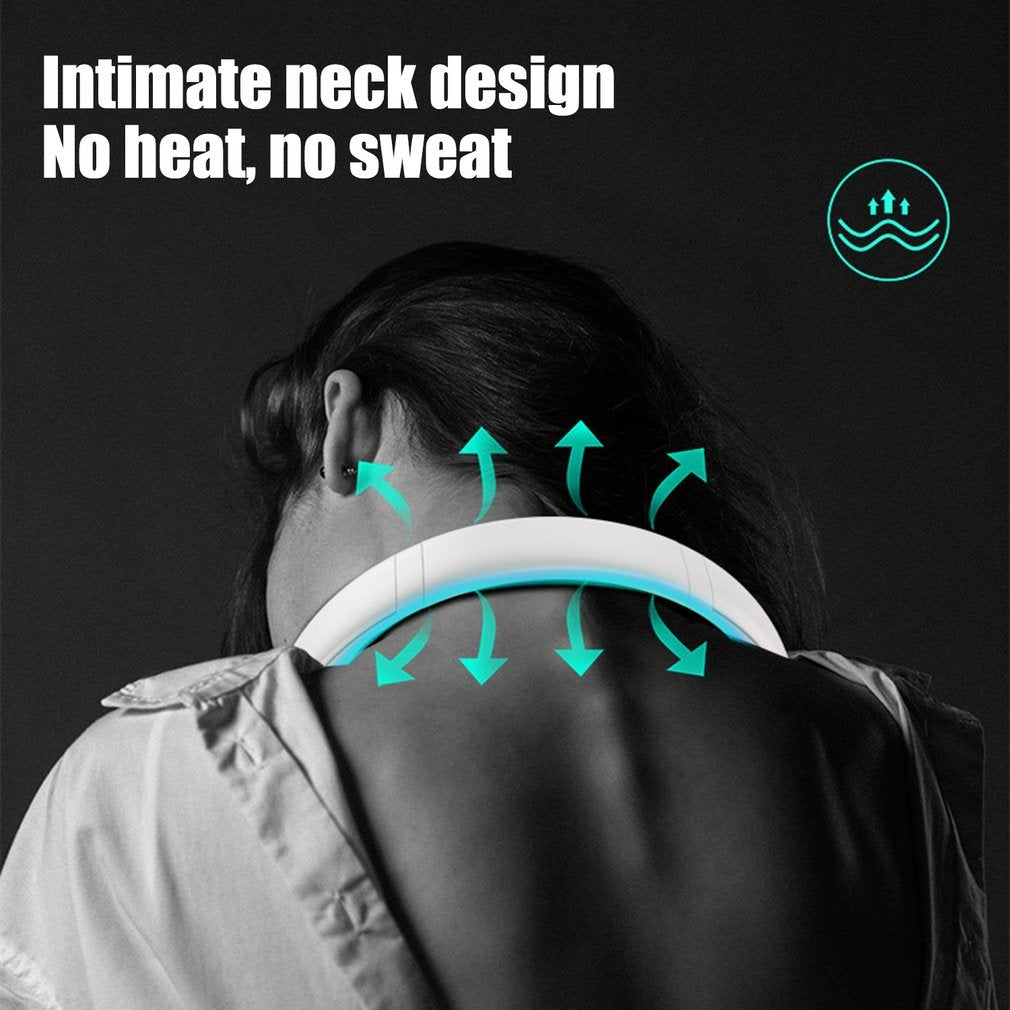 Mini travel friendly Neck Fan: Portable, Silent, Outdoor & USB rechargeable