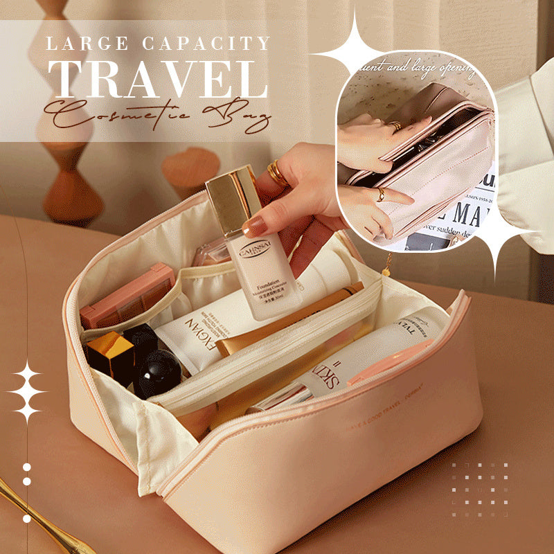 Large capacity travel cosmetic Bag: Multifunctional makeup organizer