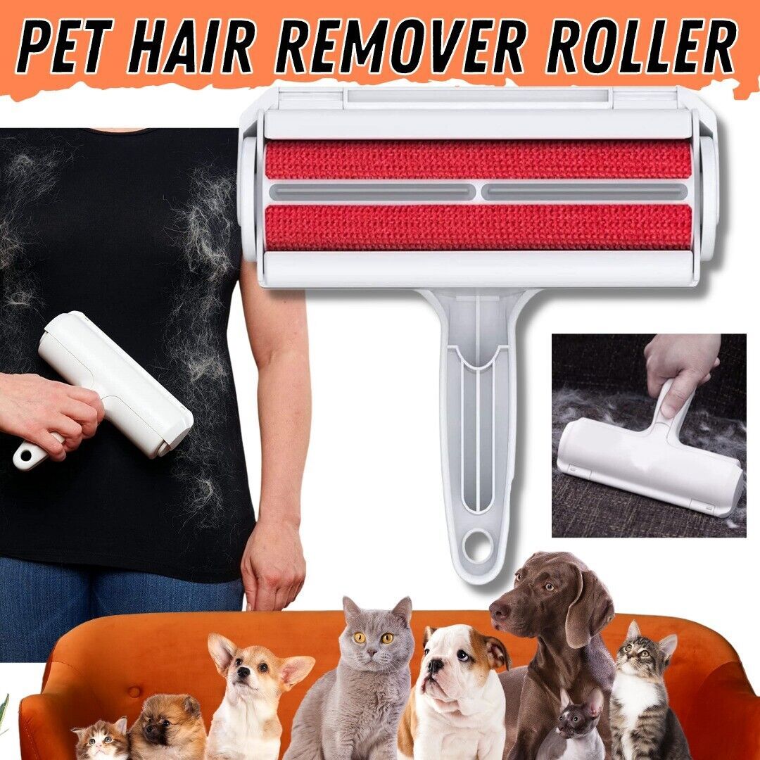 Reusable Pet Hair Lint Remover: Dog Cat Hair Roller for Sofa, Car & Clothes