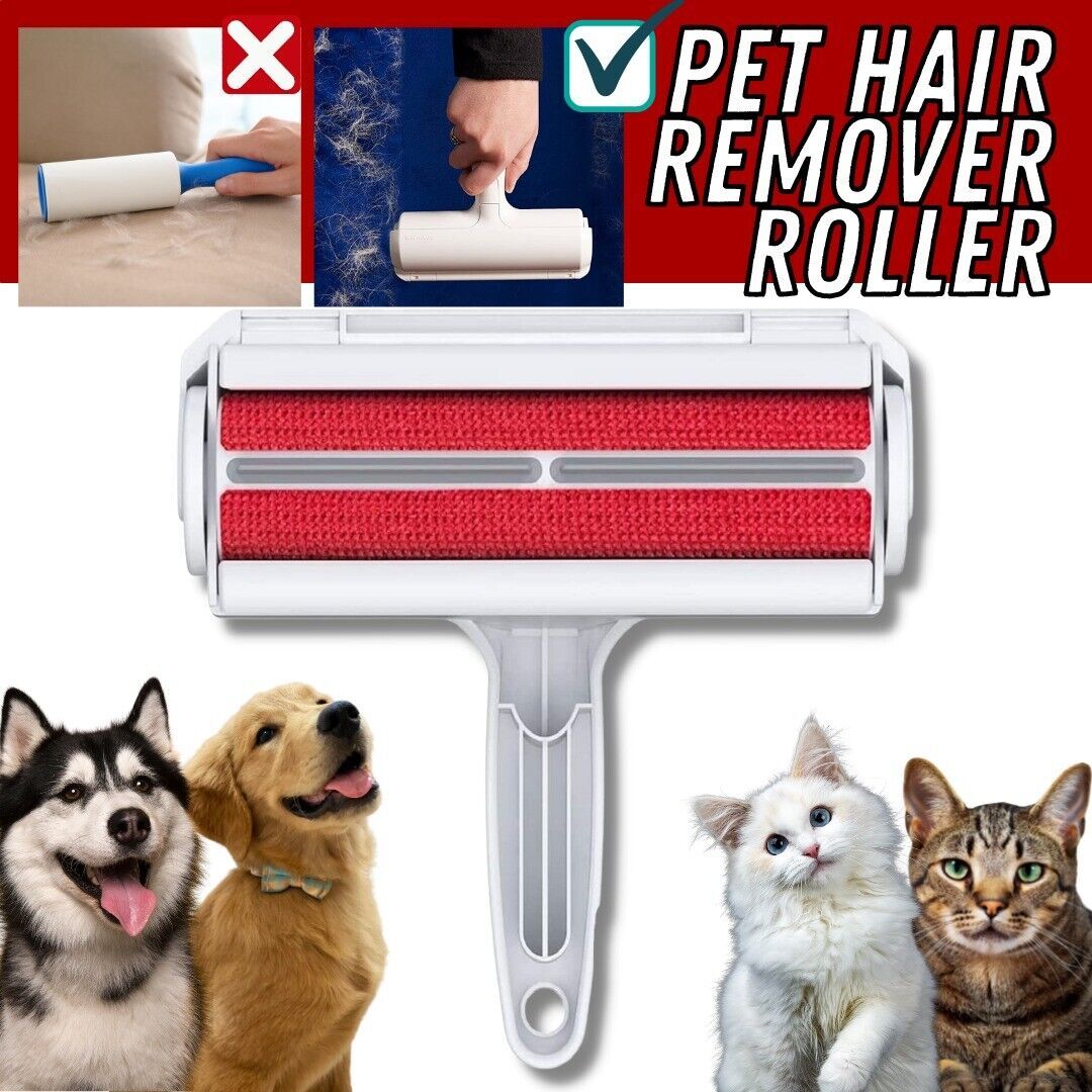 Reusable Pet Hair Lint Remover: Dog Cat Hair Roller for Sofa, Car & Clothes