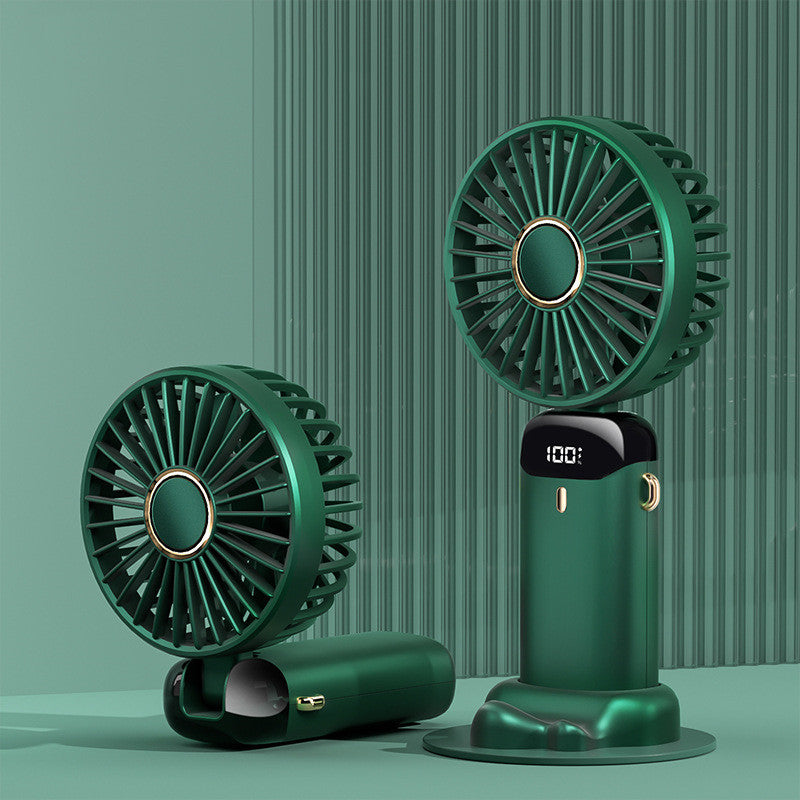 USB Rechargeable Mini Portable neck Fan: Foldable, 5 Speed outdoor Air Cooler