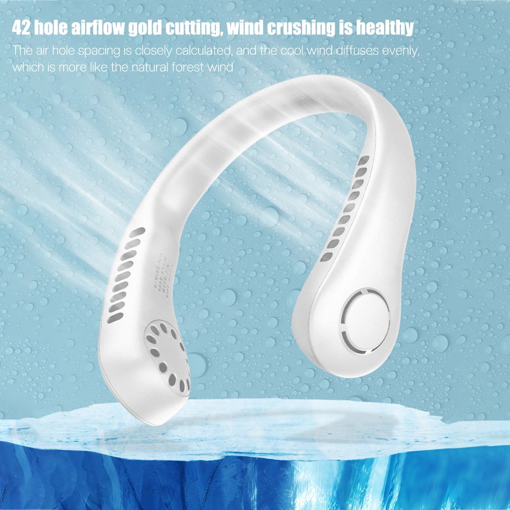 Mini travel friendly Neck Fan: Portable, Silent, Outdoor & USB rechargeable