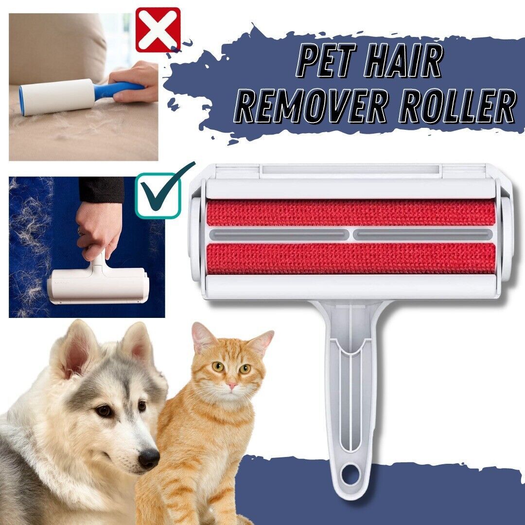 Reusable Pet Hair Lint Remover: Dog Cat Hair Roller for Sofa, Car & Clothes